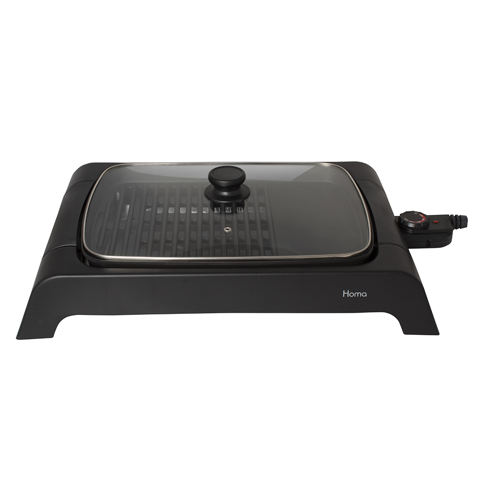 Скара електрическа HOMA HG-4033G стъклен капак - Homa Скара електрическа HOMA HG-4033G стъклен капак